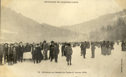 CPA( Sport Patinage A Glace)  Patineurs Au Bassin Du Doubs (3 Janvier 1904) - Patinaje Artístico