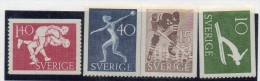 Serie  Nº 372/5 Suecia - Unused Stamps