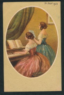 FEMMES - Jolie Carte Fantaisie Italienne Femmes Au Piano Signée CORBELLA - Corbella, T.