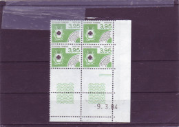 N° 185 -PREO - 3,95 - TREFLE - Cartes à Jouer - 9.03.1984 - (2 Traits) - Vorausentwertungen