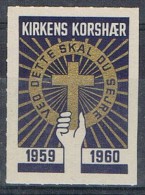 Sello Kirkens Korshaer 1959. Coro De La Iglesia, Label ** - Abarten Und Kuriositäten
