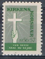 Sello Kirkens Korshaer 1956. Coro De La Iglesia, Label ** - Variedades Y Curiosidades