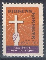 Sello Kirkens Korshaer 1955. Coro De La Iglesia, Label ** - Variétés Et Curiosités