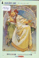 Télécarte JAPON PEINTURE * ART * MUCHA  * Telefonkarte Gemälde (1424) Phonecard Japan * - Peinture