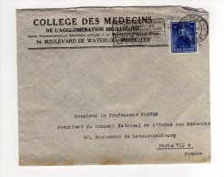 LETTRE DE 1948 - Vlagstempels