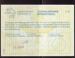 Coupon-réponse International, Type 27 (UPU Vertical , + 9.1992) , PARIS-RODIN (  Cr 55) - Cupón-respuesta