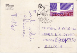 SAN MARINO  /   BRESCIA - Card _ Cartolina - Posta Aerea Lire 500 Isolato - Storia Postale