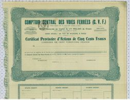Comptoir Central Des Voies Ferrées (blanquette) - Chemin De Fer & Tramway