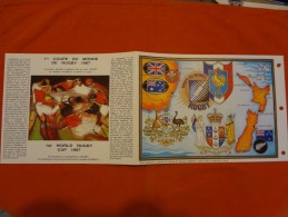 Feuillet Spécial Grand Luxe - 1re Coupe Du Monde De Rugby 1987 - 1st  World Rugby Cup 1987 - Rugby