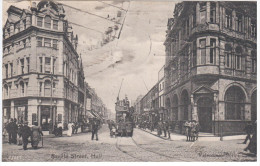 United Kingdom, England, Yorkshire, Hull, Saville Street 1910, Sent To Russia Latvia Riga, Tram Transport  Trolley - Hull