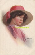 CPA ILLUSTRATEUR FEMME ART NOUVEAU ** BARBER ** ARTIST SIGNED GLAMOUR CARD LADY - Barber, Court