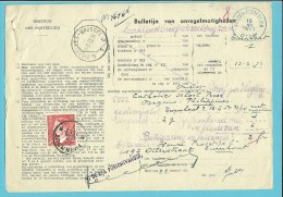 910 Op BULLETIJN VAN ONREGELMATIGHEDEN / "Luchtpostbriefwisseling Van" Met Stempel TURNHOUT (+ Verslag Directie !!) - Lettres & Documents