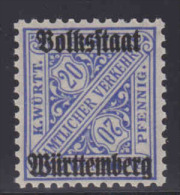 Württemberg MiNr. 264d ** Gepr. - Postfris