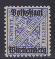 Württemberg MiNr. 264d ** Gepr. - Nuevos