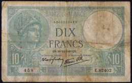 BILLET DE 10 FRANCS " MINERVE " DU QK 26-12-1940.qk  - E.82402 - 10 F 1916-1942 ''Minerve''