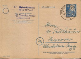 Germany/DDR- Postal Stationery Private  Postcard,circulated In 1950 - Cartes Postales Privées - Oblitérées