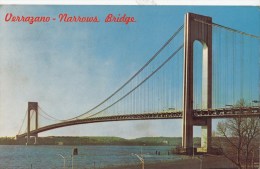 P4323  The Verrazano Narrows Bridge New York   USA  Front/back Image - Ponti E Gallerie