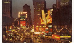 P4266 Times Square At Night  New York City   USA Front/back Image - Lugares Y Plazas