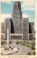 P4187 The City Hall And Mc Kinley Monument Buffalo New York USA Front/back Image - Buffalo