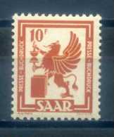 SAAR - 1949 DEFINITIVES 10F ORANGE - Nuovi