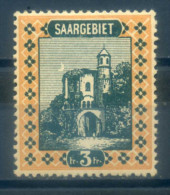 SAAR - 1922 DEFINITIVES 3F GREEN + ORANGE - Neufs
