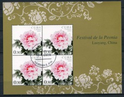 Cuba 2009. Festival Of Peonia. 1 Block (4 Stamps) - Blocks & Sheetlets