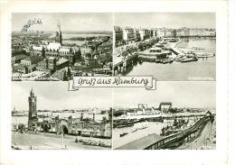 AK 1957 Hamburg Innenstadt Jungfernstieg Hafen St. Pauli Landungsbrücke Rathaus - Mitte