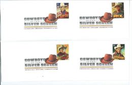 USA 2010 Cowboys Of The Silver Screen Set Of 4 X 44¢ FDC USED SC 4446-49a YV 4267-70 MI 4604-07 SG 5033-36 - 2001-2010