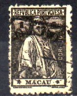 MACAU 1913 "Ceres" - 1a. - Black  FU - Nuovi