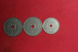 Lot De 3 Monnaie De Belgique/10 Ctmes Et 25 Ctmes 1938 TTB+ Et 1938(Belgie)TTB+ - 25 Cent