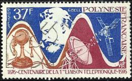 POLYNESIE FRANCAISE 100 YEARS OF TELEPHONE SATELLITE 37 FR STAMP ISSUED 1976 SG225 USED READ DESCRIPTION !! - Gebruikt