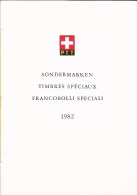 18.2.1982 -  Mäppchen M. SM-Satz  "100 Jahre Gotthardbahn"  -  O  Gestempelt  - Siehe Scans  (ch 5227 1214-1215) - Covers & Documents