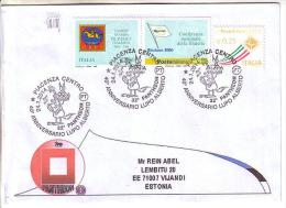 GOOD ITALY Postal Cover To ESTONIA  2014 - Good Stamped: Stamp On Stamp / Riccione - 2011-20: Oblitérés