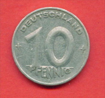 F3774 / - 10 Pfennig - 1950 A -  DDR - Deutschland Germany Allemagne Germania  - Coins Munzen Monnaies Monete - 10 Pfennig