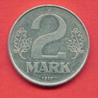 F3787 / - 2 Mark - 1977 A -  DDR - Deutschland Germany Allemagne Germania  - Coins Munzen Monnaies Monete - 2 Marchi