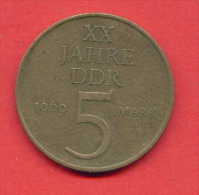 F3788 / - 5 Mark - 1969 -  DDR - Deutschland Germany Allemagne Germania  - Coins Munzen Monnaies Monete - 5 Mark