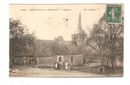 CPA : 58 - Montigny En Morvan : L ' Eglise : Animation Devant L'Eglise - Altri & Non Classificati