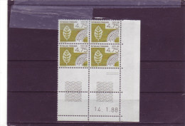 PREO N°201 - 4,75F LA TERRE - Les Quatre éléments - (2 Traits) - 14.01.1988 - - Voorafgestempeld