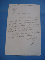 BILLET AUTOGRAPHE SIGNEE D'ALPHONSE PEYRAT 1865 JOURNALISTE DE GIRARDIN DEPUTE SEINE - Handtekening