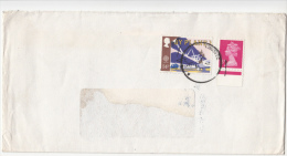 EUROPA CEPT, PLANE, CAR, QUEEN ELISABETH 2ND, STAMPS ON COVER, 1988, UK - Brieven En Documenten