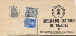 WAYBILL DUPLICATE, ROMANIAN RAILWAYS, STATISTICAL, AVIATION STAMP, ROMANIA - Other & Unclassified