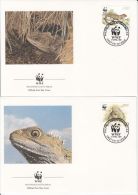 TUATARA, LIZARD, W.W.F., COVER FDC, 4X, 1991, NEW ZEELAND - FDC