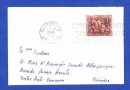 ENVELOPPE  -- CACHET - CORREIOS II . LISBOA 2 - 7.1.1964 - Covers & Documents