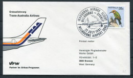 1981 Melbourne - Sydney VFW Trans-Australia Airlines Airbus Flight Cover - Storia Postale