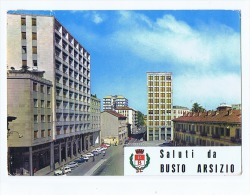 BUSTO ARSIZIO ( VARESE ) SALUTI DA ...ACQUERELLATA - EDIZIONE CLERICI -  ( 100 ) - Busto Arsizio