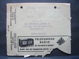 LetDoc. 92. Enveloppe Publicitaire. Office Des Chèques 1938 Radio Téléfunken Et Au Verso Impermite Sac Hermétique - ...-1959