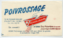 Buvard  Marque  POIVROSSAGE  52,av.  Edouard - Vaillant  PANTIN  ( SEINE )  Le  Poivre  Véritable - Collections, Lots & Séries