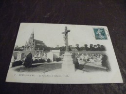 A124..CPA..Thème..CALVAIRE...76..BON-SECOURS..Le Cimetière Et L'Eglise.....rare Beau Plan ..écrite & Voyagée 1910 - Monumenten