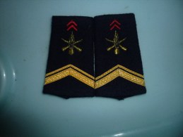 Paire De Fourreau D Epaulette Pour Sergent D Infanterie - Patches