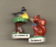Fèves Duo Brillantes LE CORBEAU & LE RENARD Fable De LA FONTAINE - BD